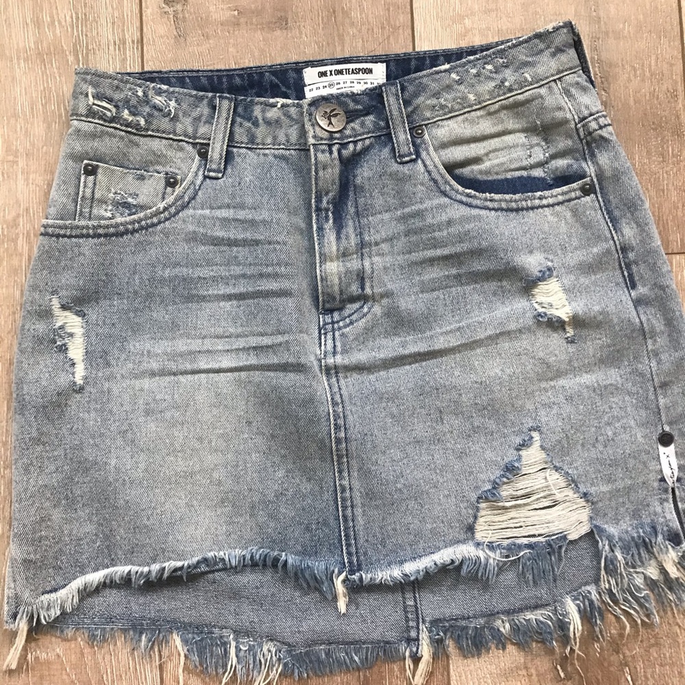 One Teaspoon Jean mini skirt
